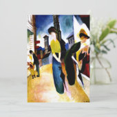 Macke 威厳がある – 帽子屋さんの前で2人の女性 カード (スタンド正面)