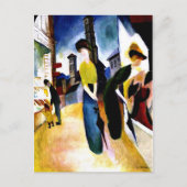 Macke 威厳がある – 帽子屋さんの前で2人の女性 ポストカード (正面)