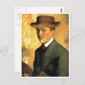 Macke -威厳がある Hat 1909油付きセルフポートレート ポストカード (正面/裏面)
