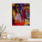 Macke 威厳がある - Leute am blauen参照1913 @ Blue Sea ポスター (キッチン)