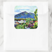 Macke 威厳がある - Tegernseeの春風景 スクエアシール (バッグ)