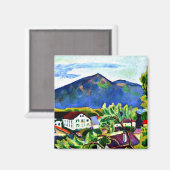 Macke 威厳がある - Tegernseeの春風景 マグネット (正面/裏面)