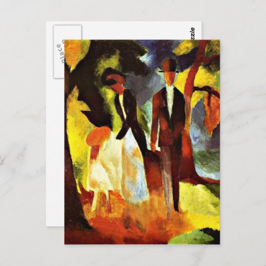 Macke – 湖の人々 ポストカード (正面/裏面)
