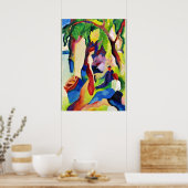 Macke – 湖の女性 ポスター (キッチン)