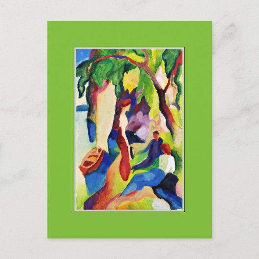 Macke – 湖の女性 ポストカード (正面)