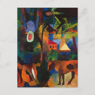 Macke – 牛、帆船の風景と… ポストカード