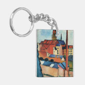 Macke - St. Mary's with Houses and Chimney（ボン） キーホルダー (正面左)