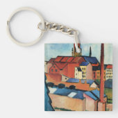 Macke - St. Mary's with Houses and Chimney（ボン） キーホルダー (正面)