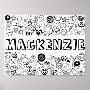 'MACKENZIE'カラーIT-YOURSELFアウトラインデザイン ポスター