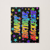 「MACKENZIE」名、おもしろい「ハッピーバースデー」 ジグソーパズル (縦)