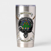 Mackenzie Clan Badge Tartan & Swords 保温保冷タンブラー (背面)