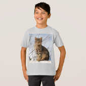 Mackerel Tabby Cat Kid's Tシャツ (正面フル)