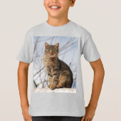 Mackerel Tabby Cat Kid's Tシャツ (正面)