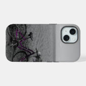 Mackinacで自転車セレクトカラーiPhoneケース iPhone 15ケース (裏面横)