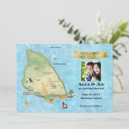 Mackinacの島のための日付を救って下さい セーブザデート (スタンド正面)