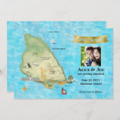 Mackinacの島のための日付を救って下さい セーブザデート (正面/裏面)