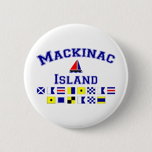Mackinacの島 缶バッジ (正面)