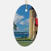 Mackinacの灯台クリスマスのオーナメント セラミックオーナメント (右)
