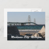 Mackinacブリッジはがき ポストカード (正面/裏面)