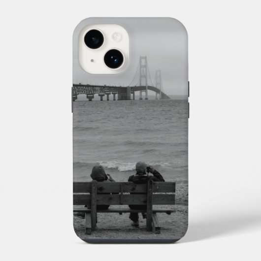 Mackinac Bridgeのグレー写真 Case-Mate iPhoneケース iPhone 14ケース (裏面)