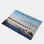 Mackinac Bridgeのドアマットで冬 ドアマット (アングル)