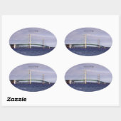 Mackinac Bridgeの長方形または楕円ステッカー 楕円形シール (シート)