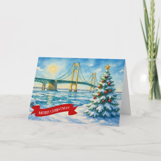 Mackinac Bridge Christmas Card シーズンカード (正面)