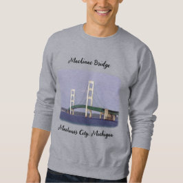 Mackinac Bridge Mackinawシャツv2ブラックレタリング スウェットシャツ