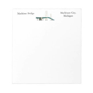 Mackinac Bridge Mackinaw Cityメモ帳 ノートパッド