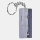 Mackinac Bridge Mackinaw City長方形 キーホルダー (正面左)