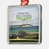 Mackinac Bridge, Merry Christmas, メタルオーナメント (左)