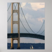 Mackinac Bridge, Michigan, USA ポスター (正面)