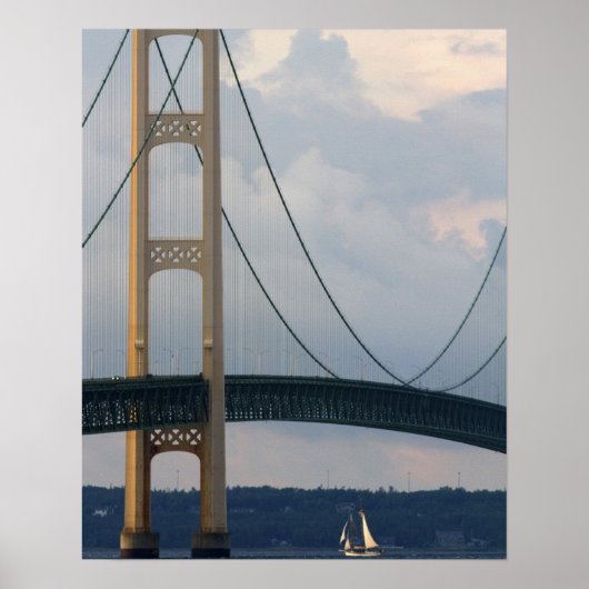 Mackinac Bridge, Michigan, USA ポスター (正面)
