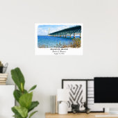 Mackinac Island Michigan Poster, Watercolor, Custo ポスター (ホームオフィス)