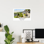 Mackinac Island Michigan Poster, Watercolor, Custo ポスター (ホームオフィス)