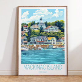 Mackinac Island Michigan Travel Poster, Mackinac ポスター