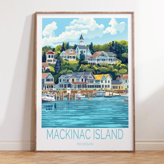 Mackinac Island Michigan Travel Poster, Mackinac ポスター