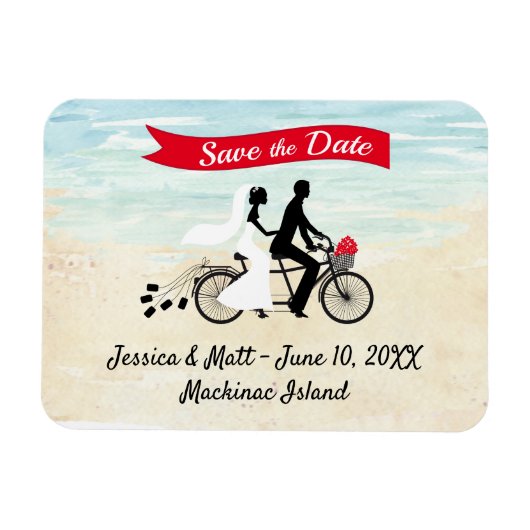 Mackinac Island Save the Date Magnet マグネット (横)