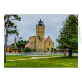 Mackinac Point Light Greeting Card (正面横)