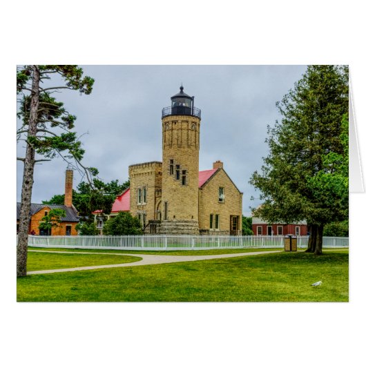 Mackinac Point Light Greeting Card (正面横)