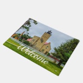 Mackinac Point Light Welcome形式 ドアマット (アングル)