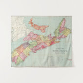 Mackinlayのノバスコシアの地域の地図 タペストリー (正面(横))