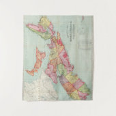 Mackinlayのノバスコシアの地域の地図 タペストリー (正面)