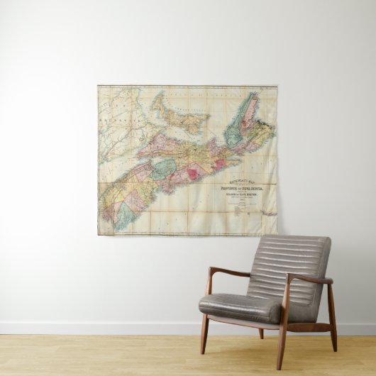 Mackinlayのノバスコシア2の地域の地図 タペストリー (インサイチュ(横))