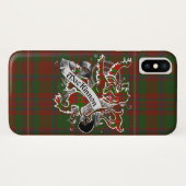MacKinnonのタータンチェックのライオン Case-Mate iPhoneケース (裏面(横))