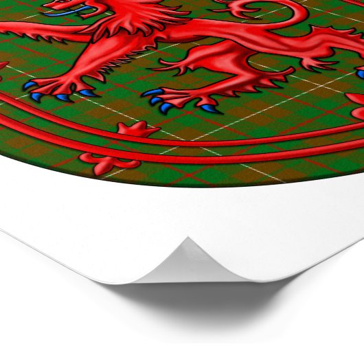 MacKinnon Hunting Tartan Scottish Plaid ポスター (角)