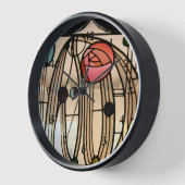 Mackintosh – ステンドグラスの窓 壁時計 (傾斜)