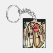 Mackintosh – ステンドグラス窓 キーホルダー (正面左)