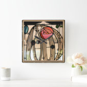 Mackintosh – ステンドグラス窓、ヒルハウス スクエア壁時計 (ホーム)