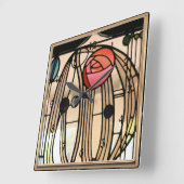 Mackintosh – ステンドグラス窓、ヒルハウス スクエア壁時計 (傾斜)